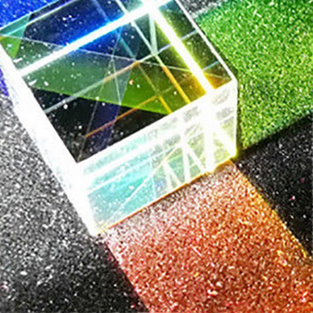 Physics Optical Glass X cube Dichroic Cube Prism RGB Combiner Splitter Educational Gift Class Educational Toy