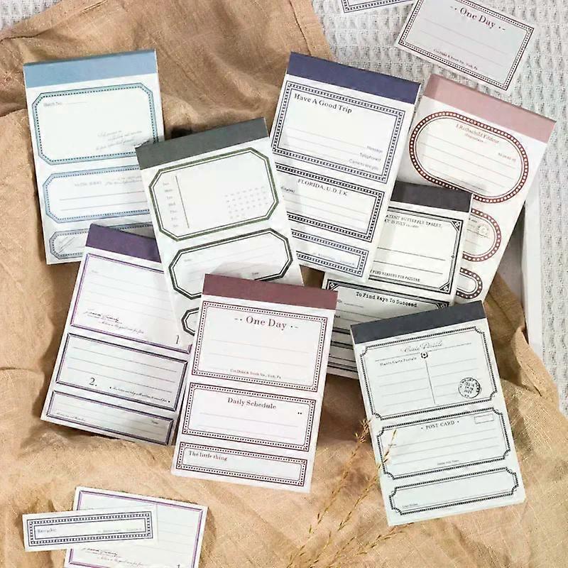 50 pieces/batch frame small day series special paper frame tearable light retro handbook frame 8 kinds of frame