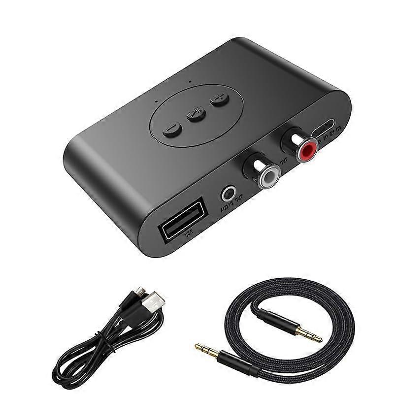 Bluetooth 5.4 Audio Receiver with AUX and RCA, Wireless Music Streaming Adapter for Home Stereo