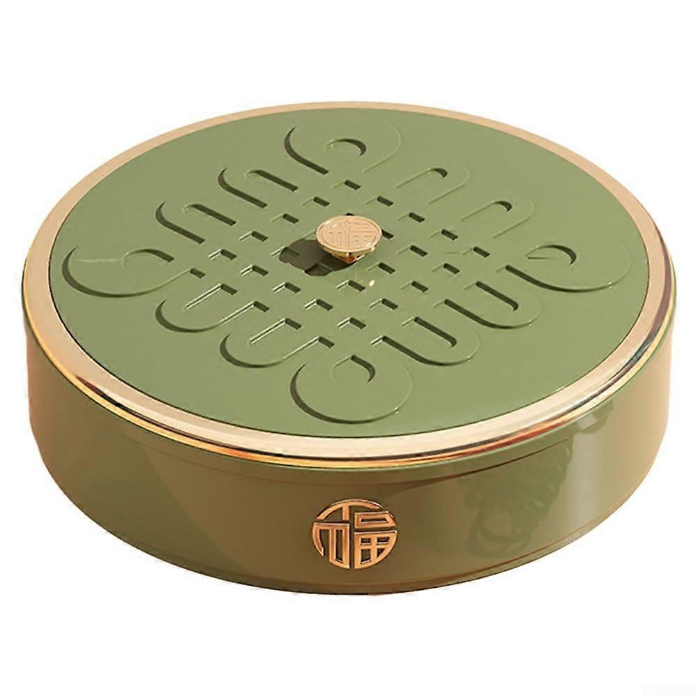 Snack Serving Tray and Candy Storage Box, ABS MultiCompartment Nut Bowl, Elegant Party Display, Green