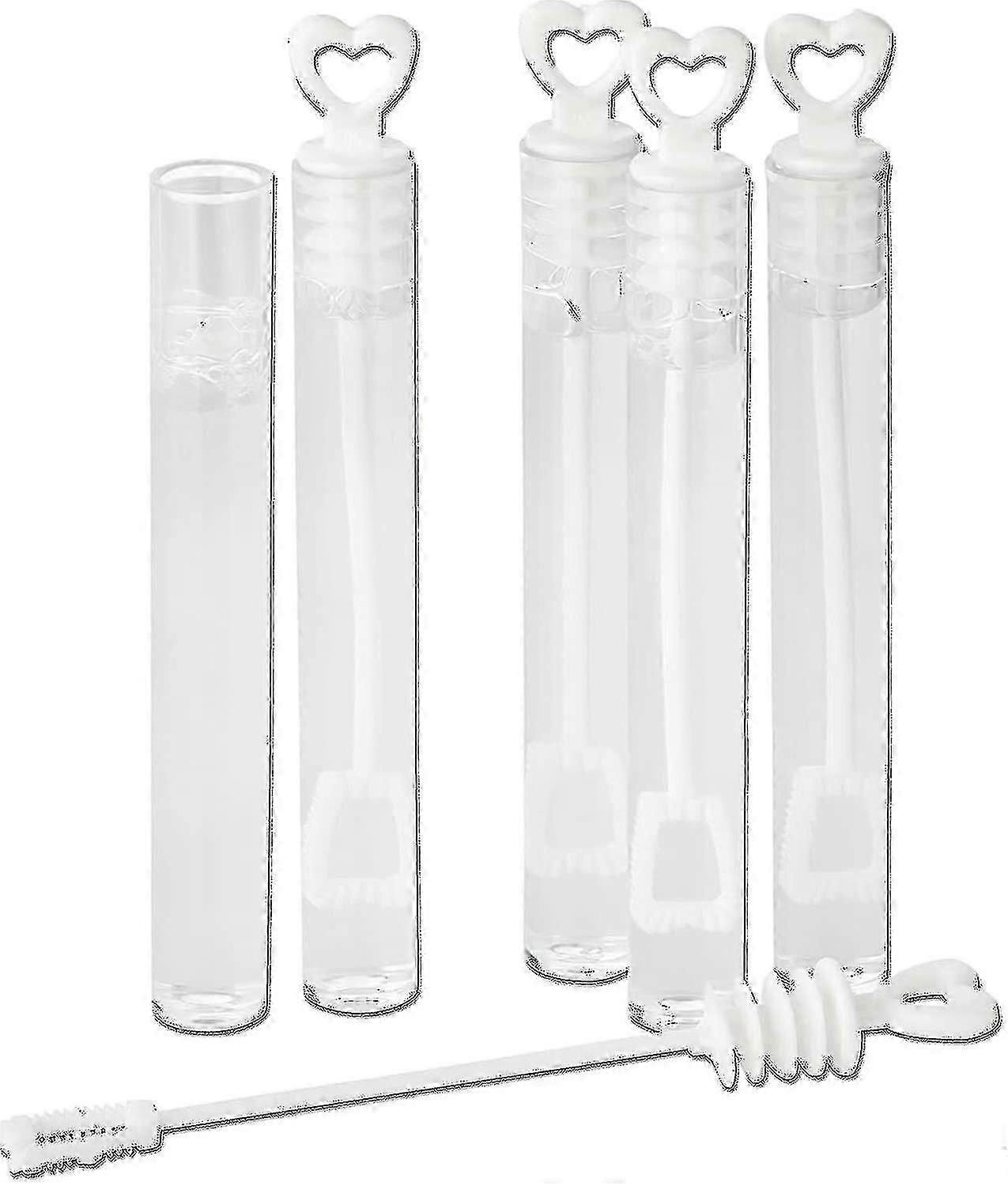 48pcs Soap Bubbles - Wedding Bubbles with Heart Handle for Weddings - (Meili)