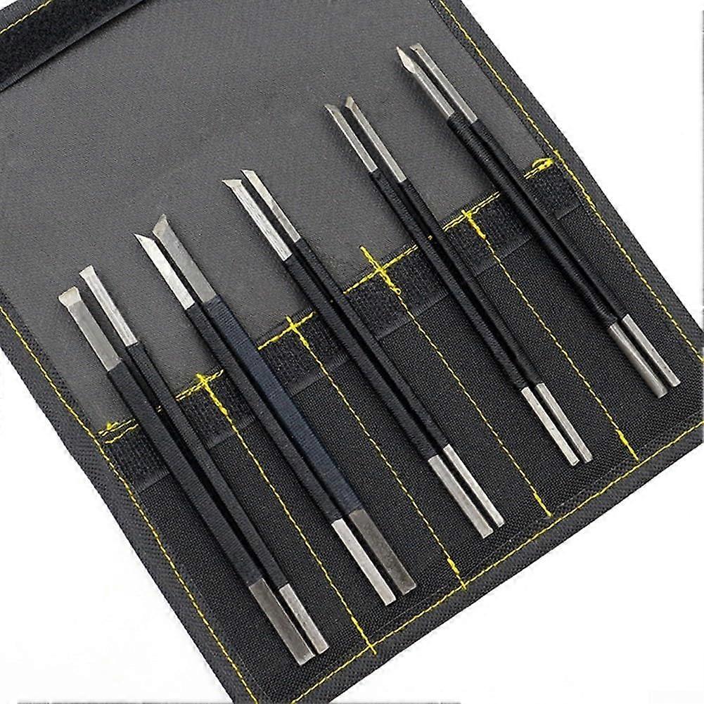 Stone Carving Tools Set 10Pcs  Carbon Steel for Precise Lettering and Multiple Graver Styles