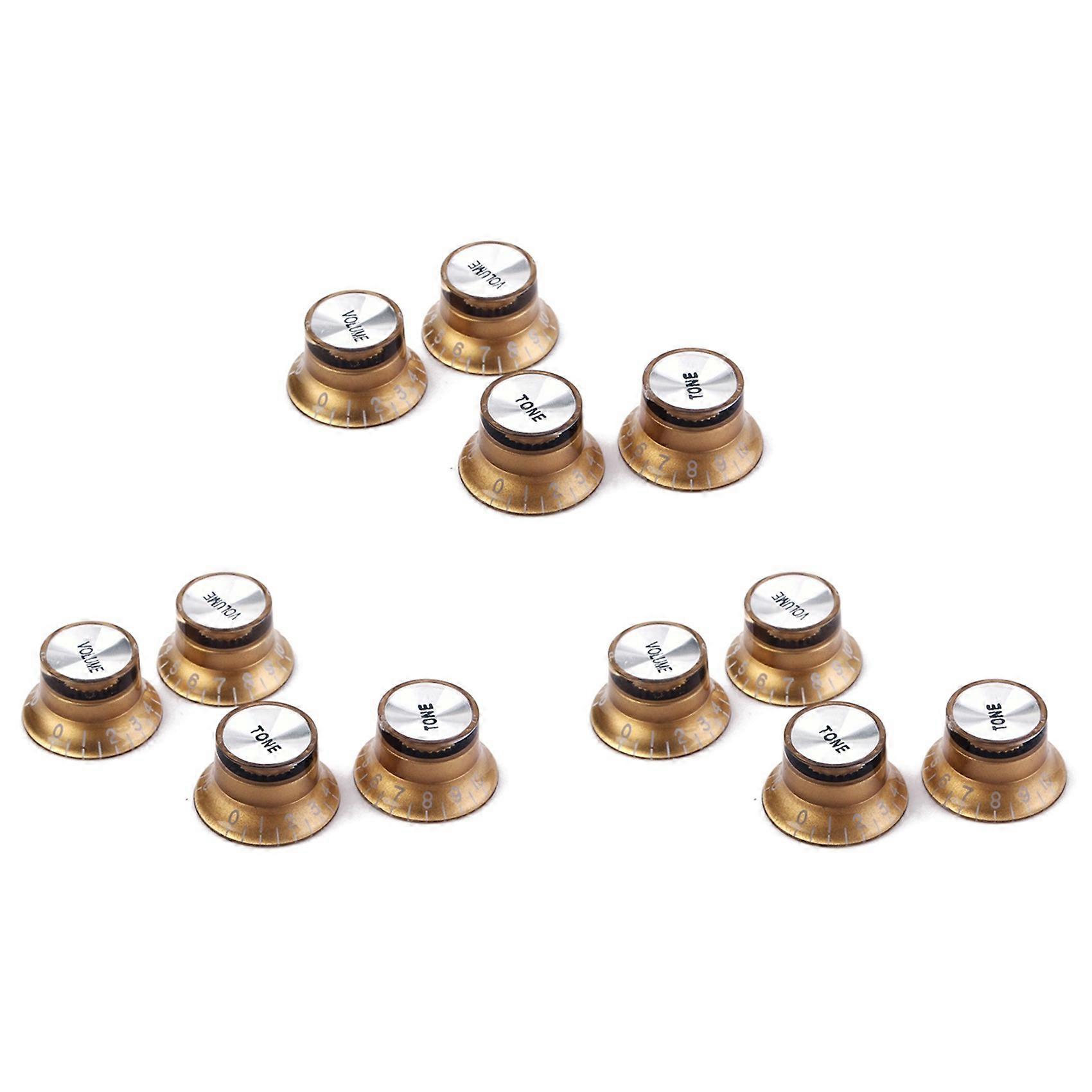 12 Pcs Speed Control Knobs 6 Tone 6 Volume for Gibson LP SG Guitar Golden Knobs Guitar Accessories