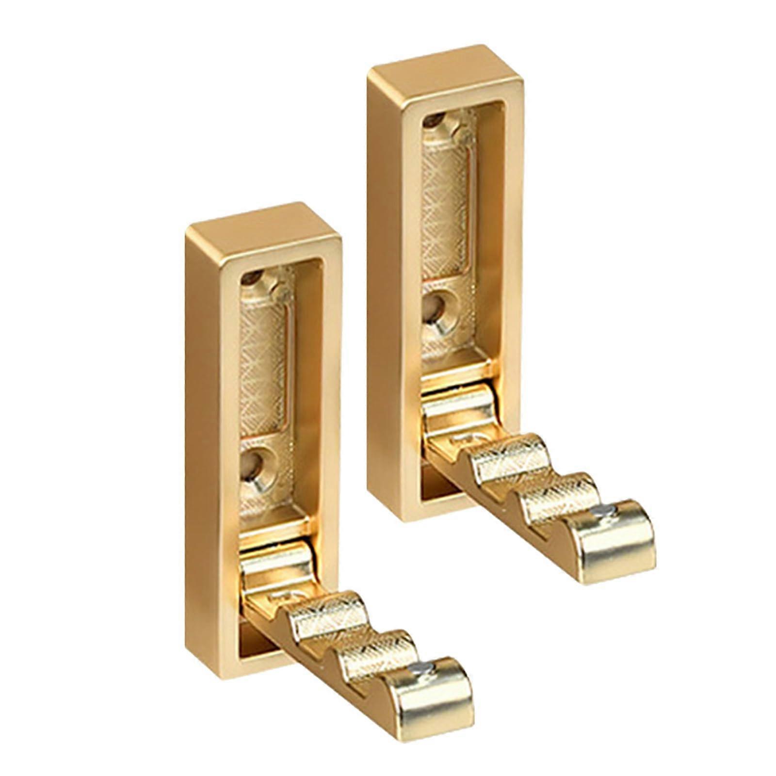 Wall Mounted Folding Hook Heavy Duty Coat and Bag Hanger Space Saving Brushed Copper