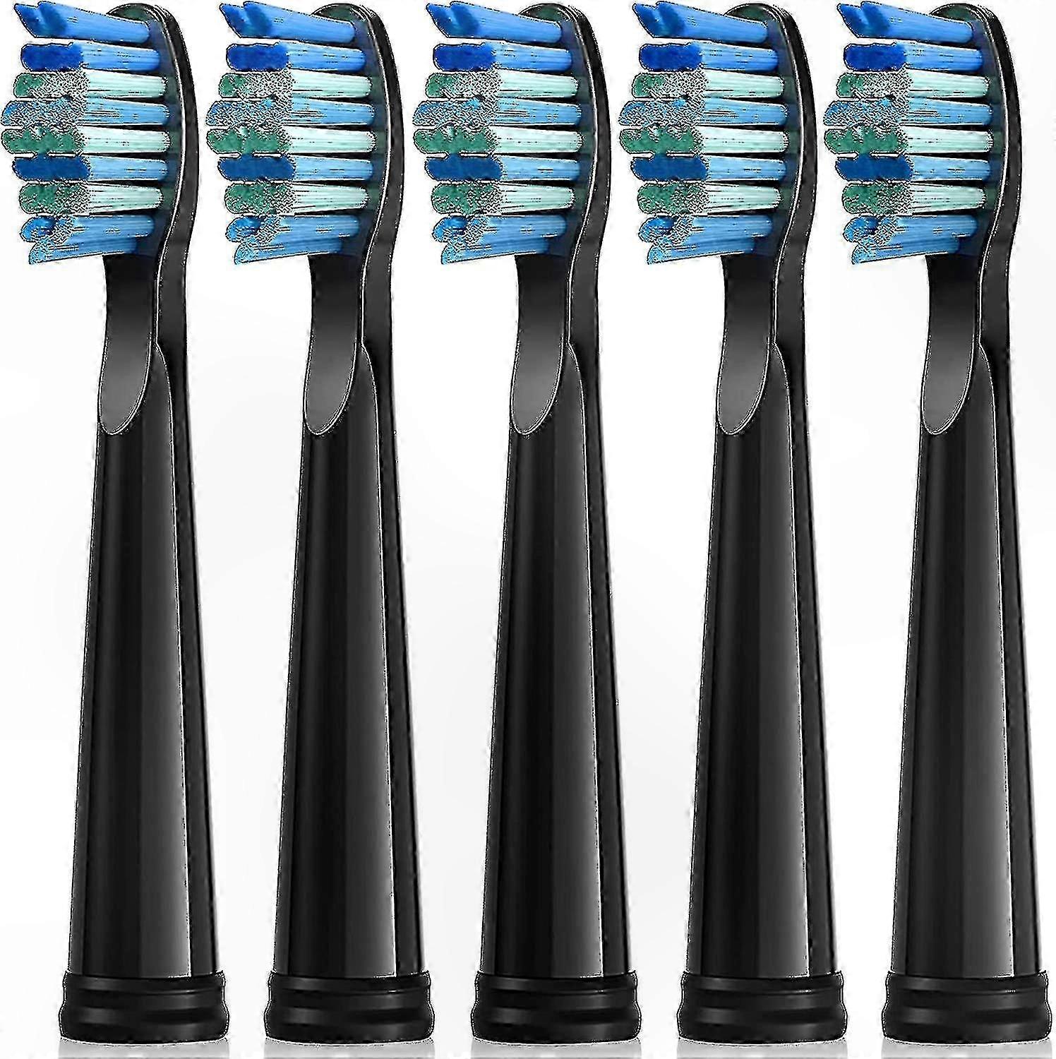 Replacement Brush Heads for Electric Toothbrushes, 5-Pack Moderate Soft Bristles Compatible with Various Models