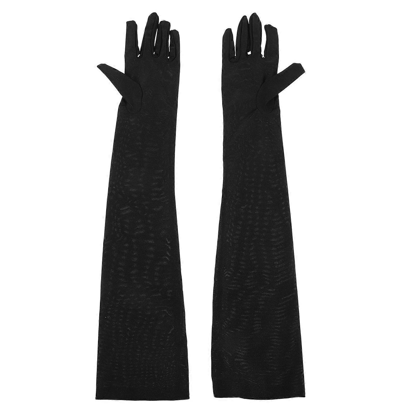 Bridal Gloves Long Black Gloves for Hand Dressing Pair