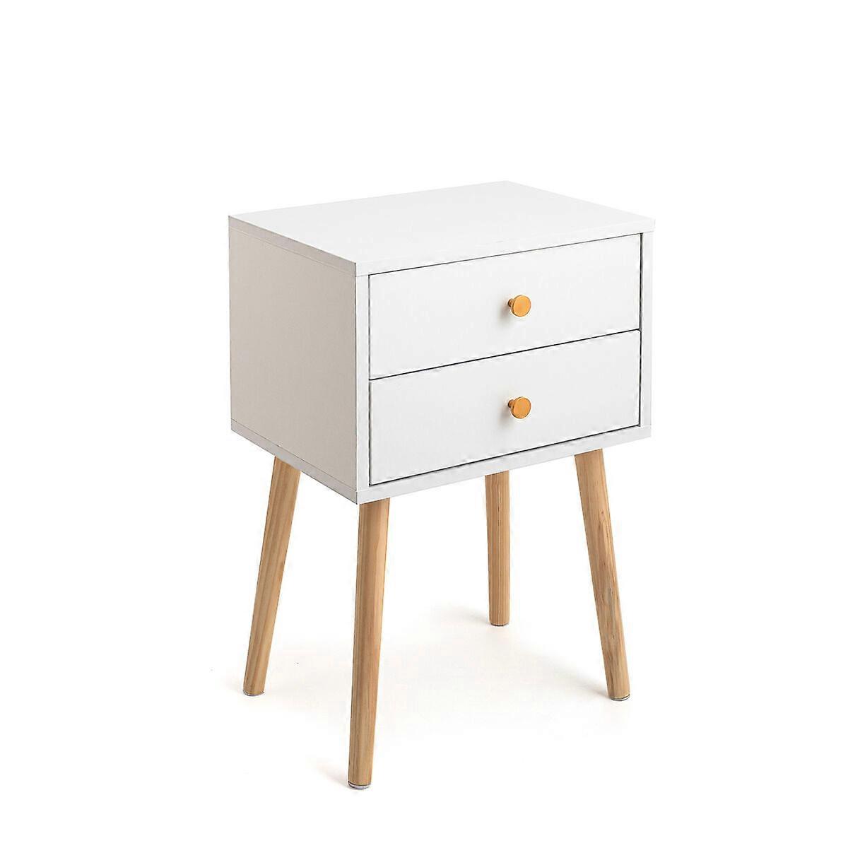 Bedside Table Vinthera Moa White Plastic 40 x 30 x 62.5cm
