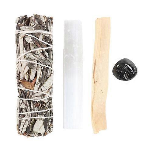 Something Different Energy Cleansing Crystal Yerba Santa Sage Smudge Kit Set