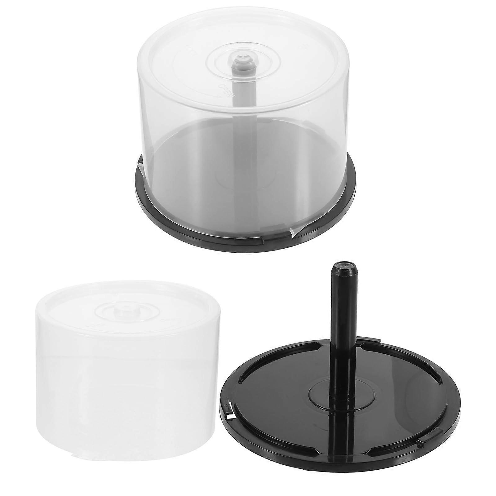 CD Storage Case and DVD Organizer, 2pcs Plastic Dustproof Large Capacity Disc Storage Holder