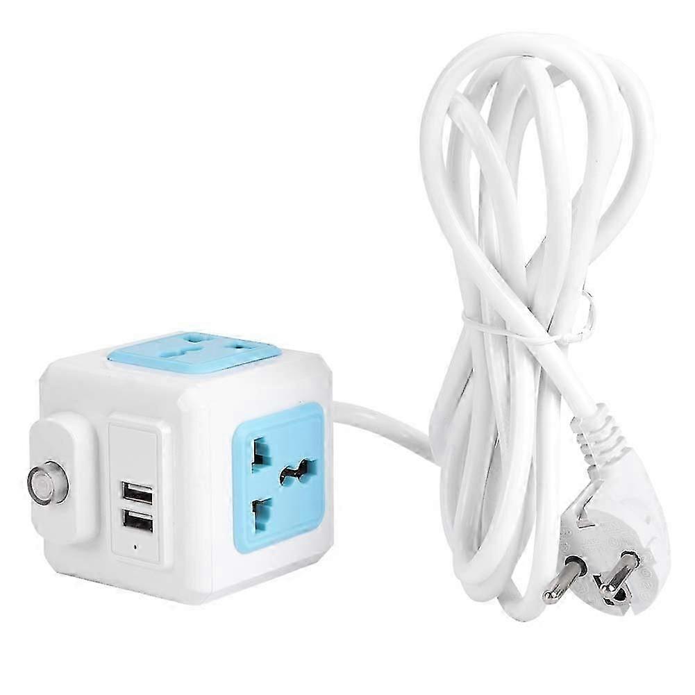 MultiFunction 4Outlet Dual USB Power Strip Power Socket Outlet for Home Hotel