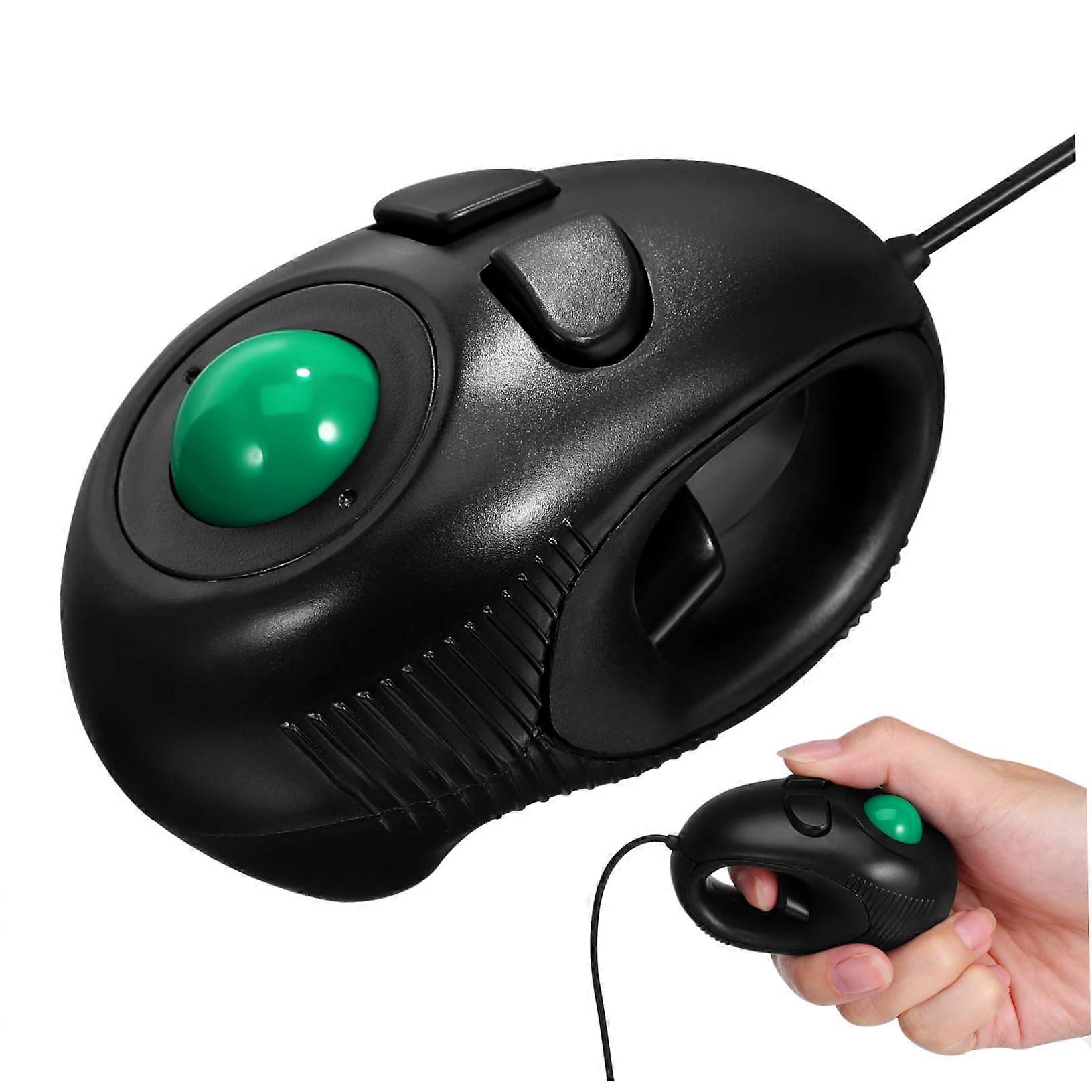 USB Wired Trackball Mouse with ThumbControlled Scroll Ergonomic Design for Laptop and Desktop