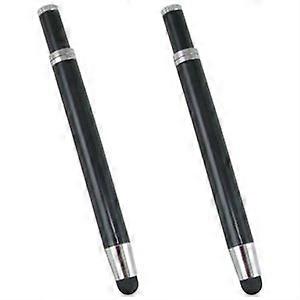 2pc Black and Silver Stylus Pen for iPad and iPhone, Precise Touch Control, Universal Compatibility