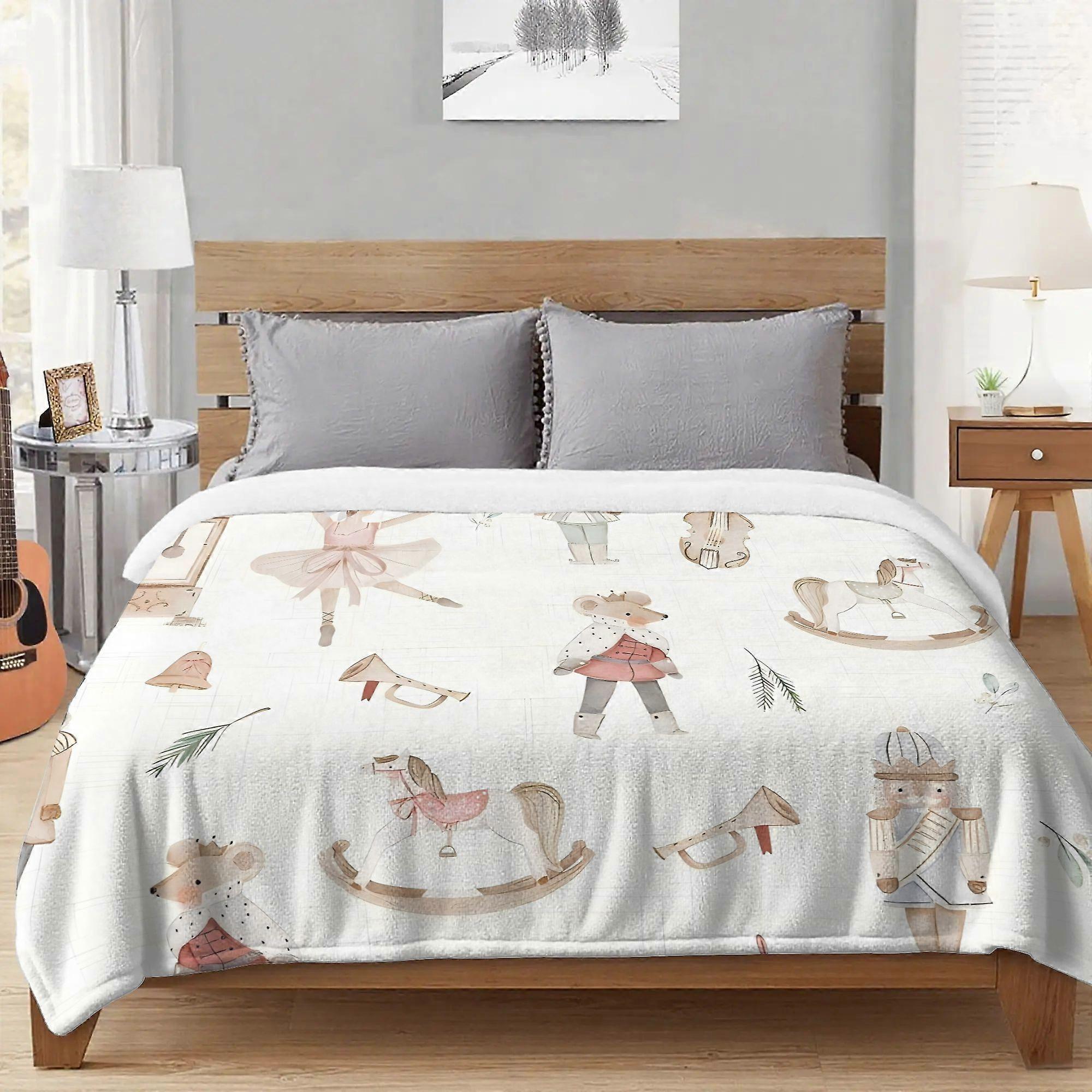 Mouse & Friends Soft Flannel Blanket Suitable for Bed Sofa & Office   Iconic Studio Design with Mouse