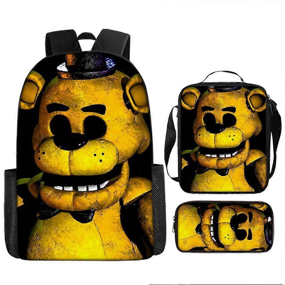Five Nights Backpack, School Bag, Children's School Bag, Backpack, Men's Backpack, Laptop Backpack, Three-piece Backpack