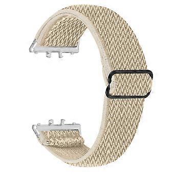 For Honor Watch X5 Watch Band Wave Pattern Nylon Woven Strap with Silver Connector