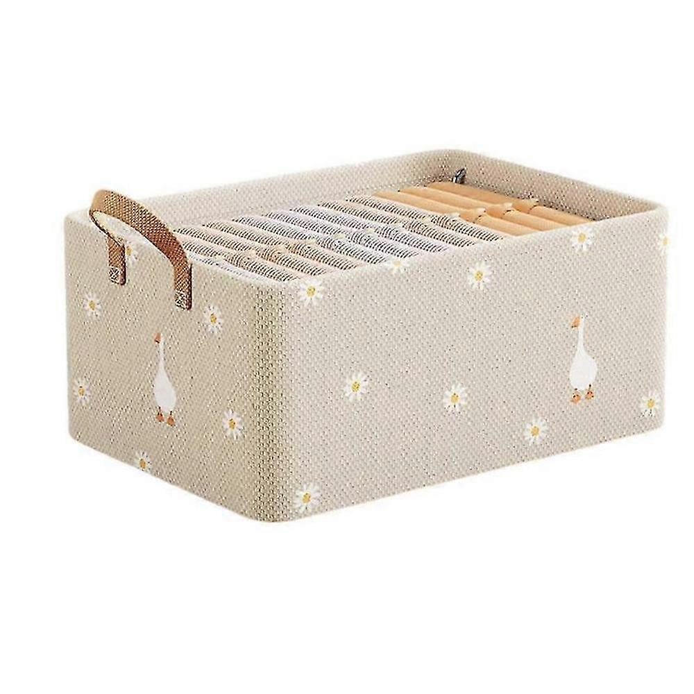 Stackable Reusable Storage Box Cartoon Print Pants Organizer  Bedroom Closet