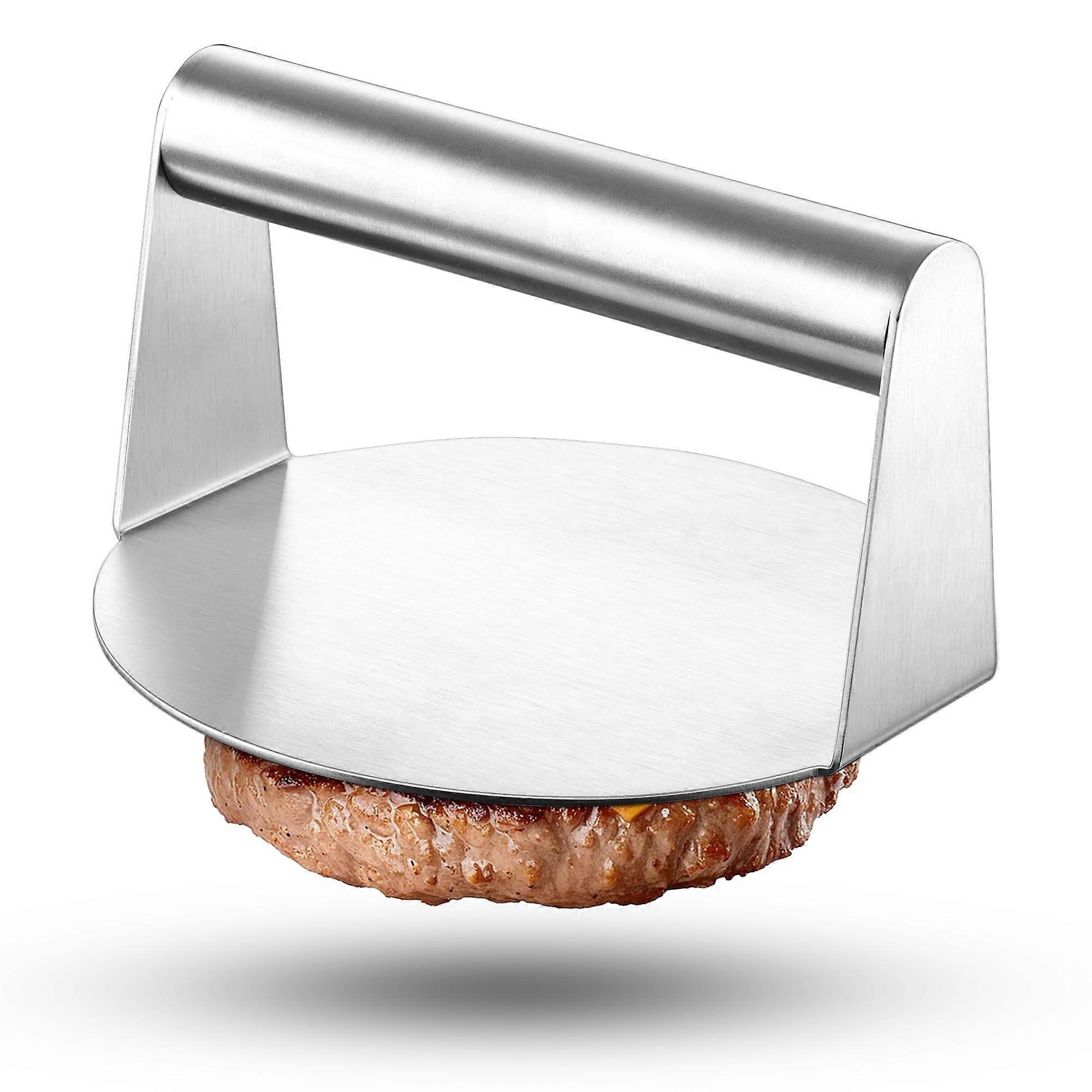 Stainless Steel Smash Burger Press for Griddle with Uniform Patty Thickness and Enhanced Sear