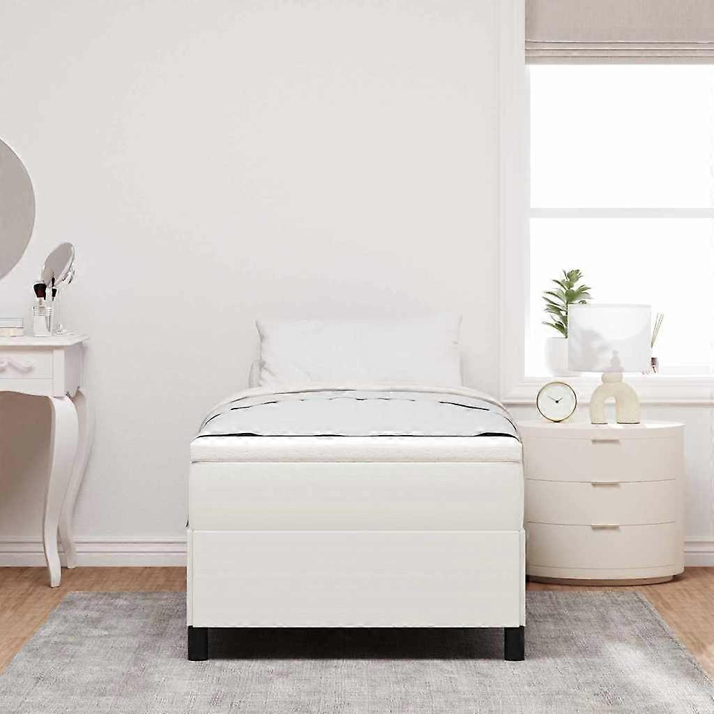 Boxspringbett Creme 80 x 200 cm Samt