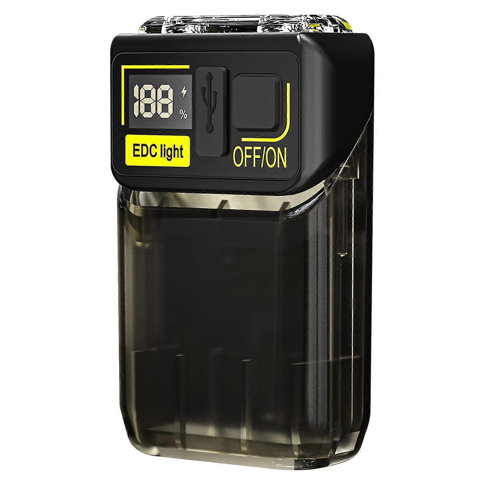 Mini LED Flashlight with Dual Light Source, 90° Rotatable Head, Waterproof Rechargeable Keychain Torch for Camping