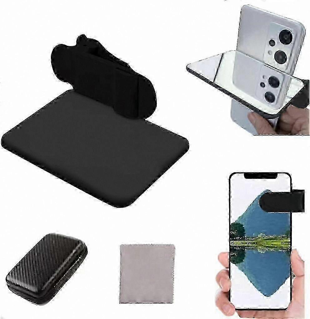 Phone Camera Mirror Clip Kit, Adjustable Selfie Mirror for Smartphone