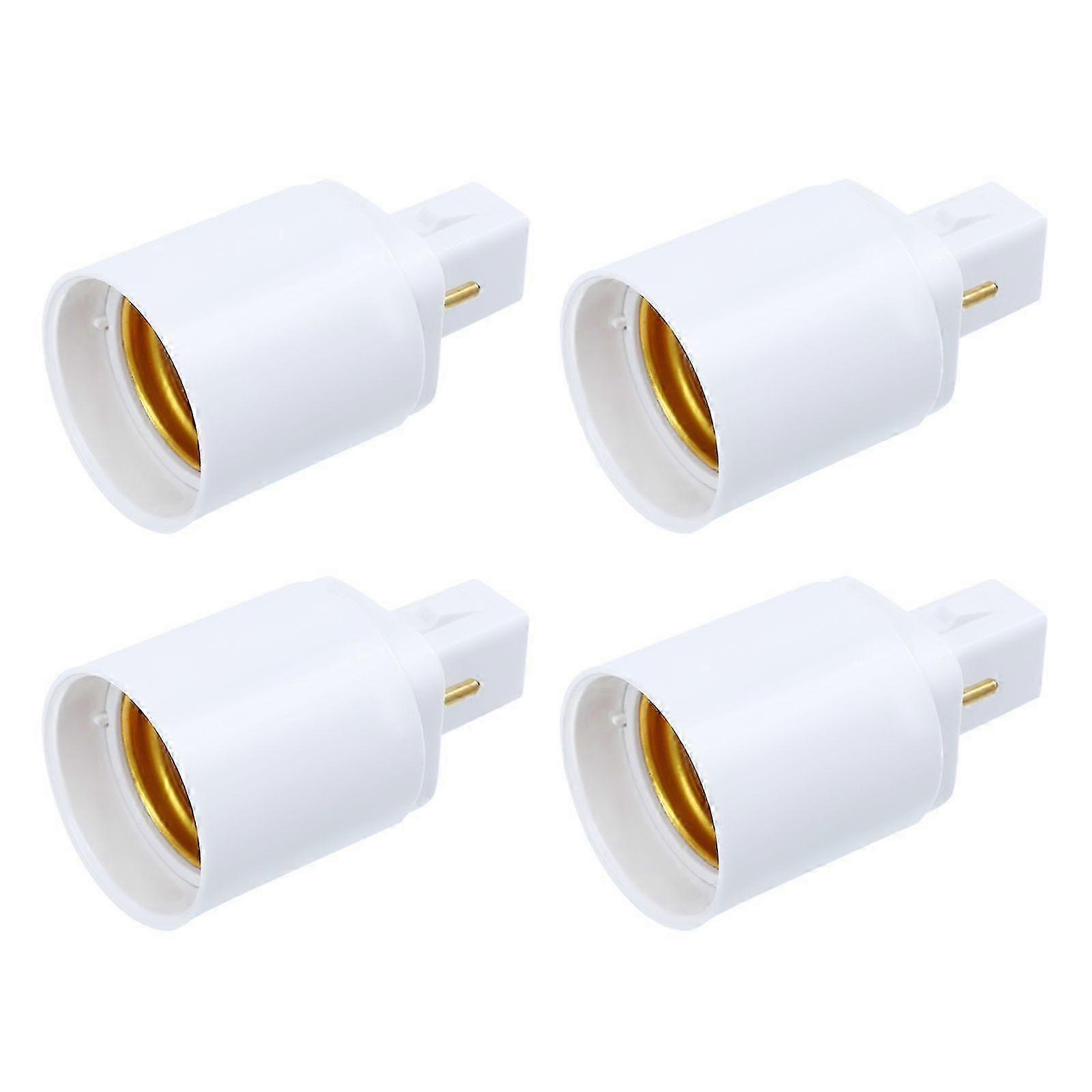 Light Socket Adapter 100-230V Voltage Resistant 4 Pack G24D to E27 Household Lighting Conversion Socket