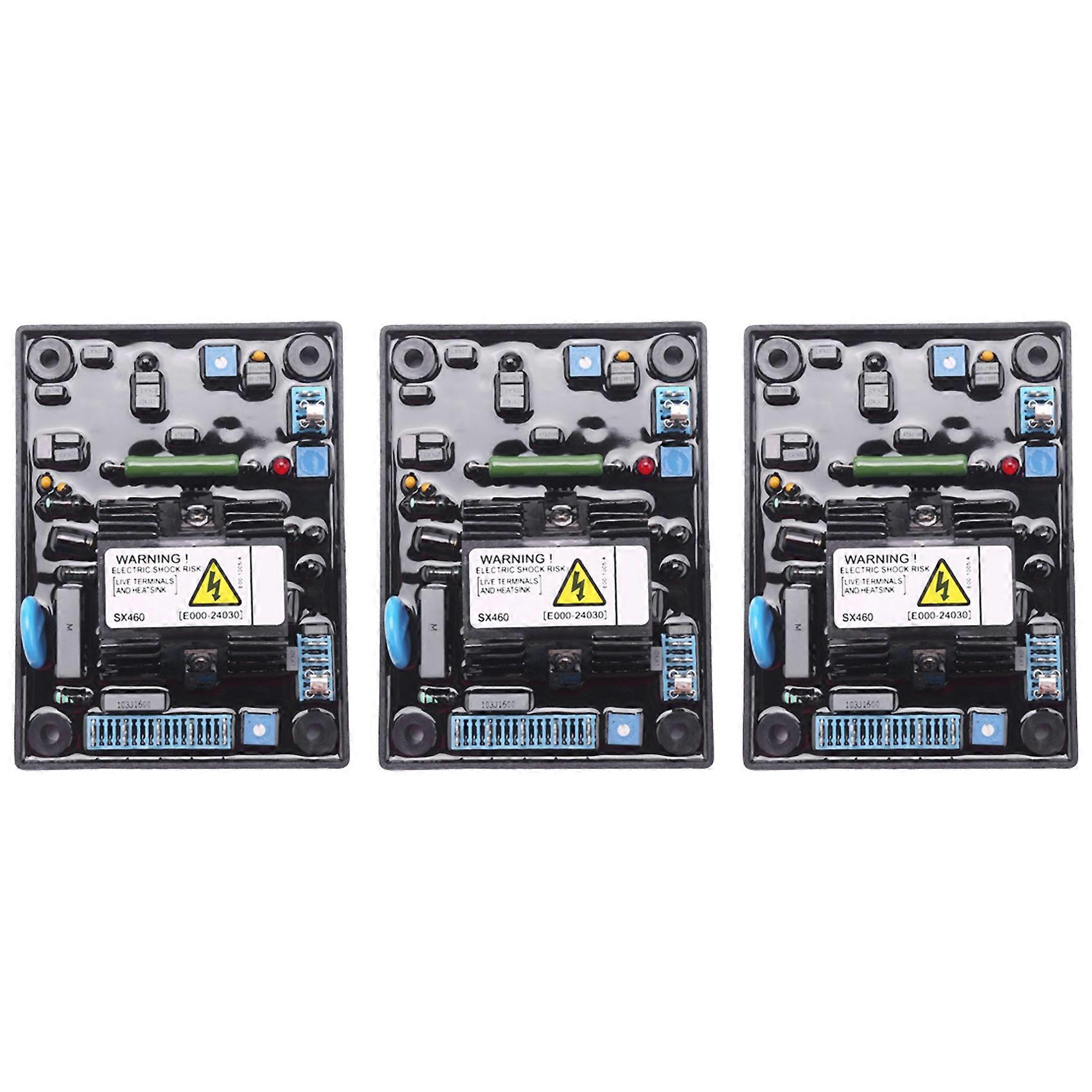 3X Automatic Voltage Regulator Avr Voltage Stabilizer Board Sx460 for Generator