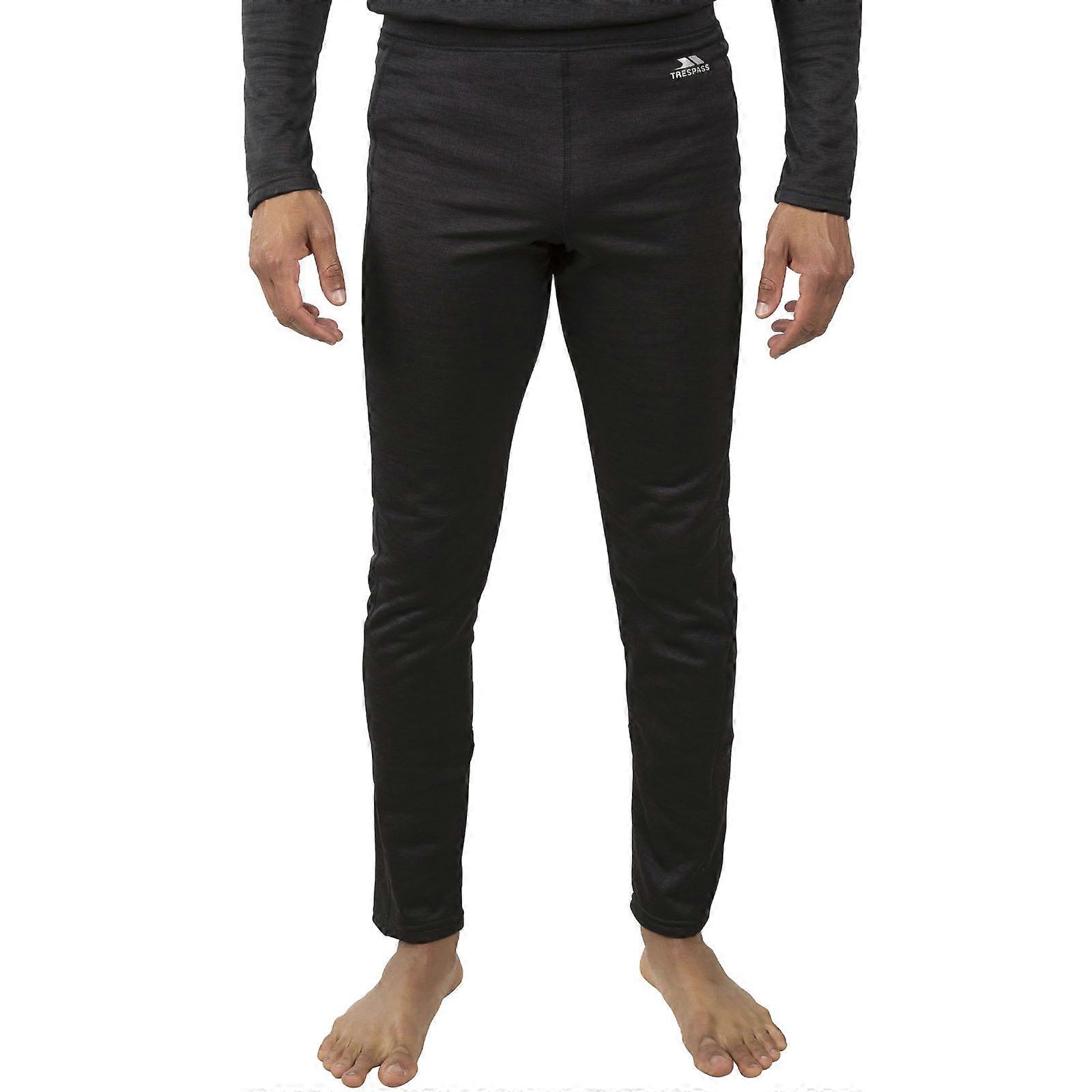 Trespass Mens Diego Quick Dry 3/4 Length Warm Baselayer Bottoms - Dark Grey