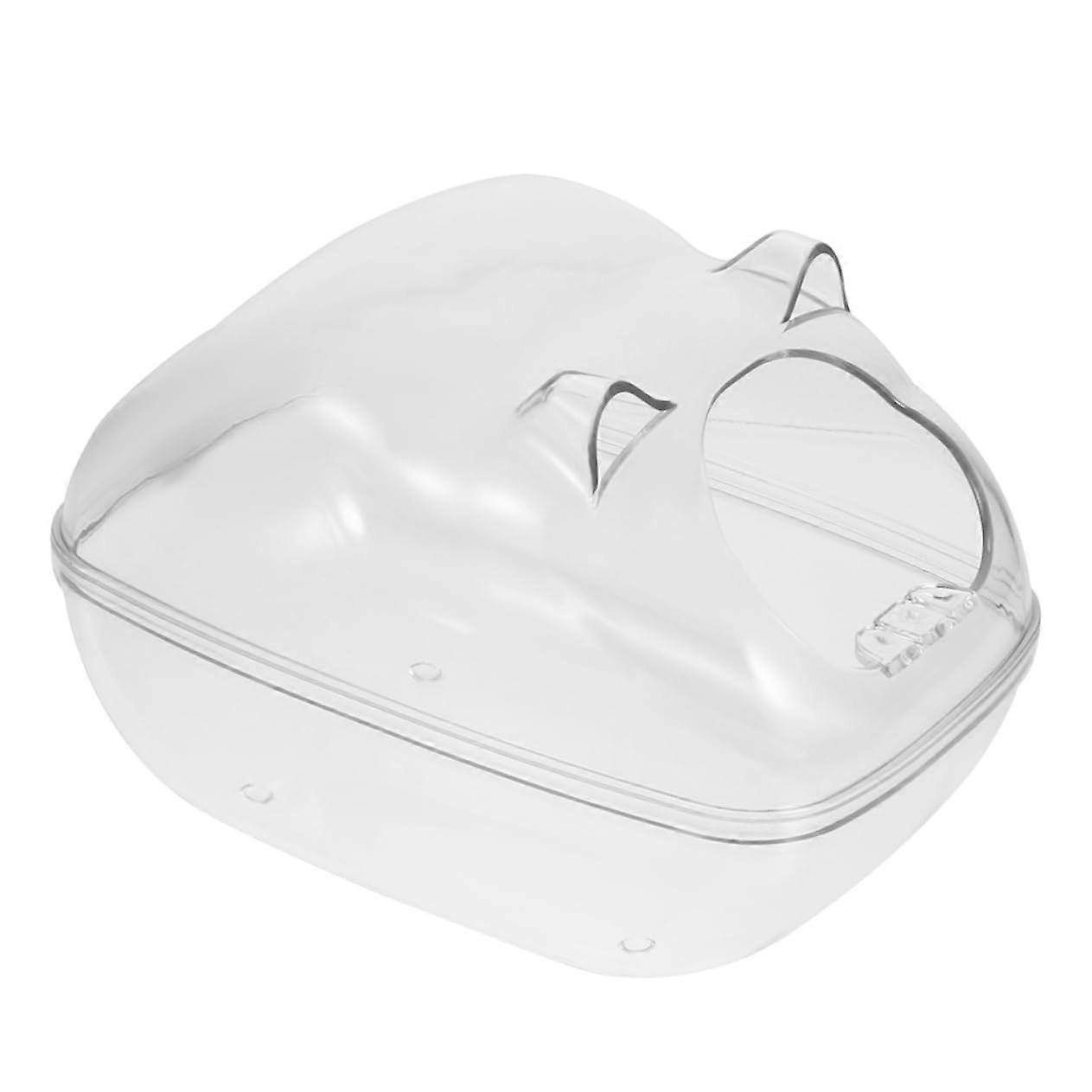 Hamster Sand Bath Box Durable Transparent Basin for Small Pet Chinchilla Easy Assembly