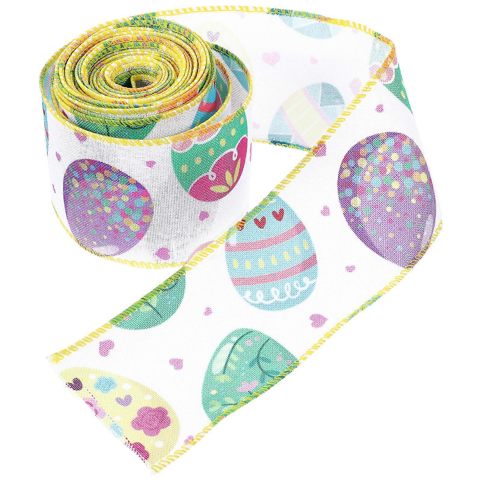 Wired Edge Ribbon for Easter Craft Decorations Gift Packaging 1 Roll Ribbon