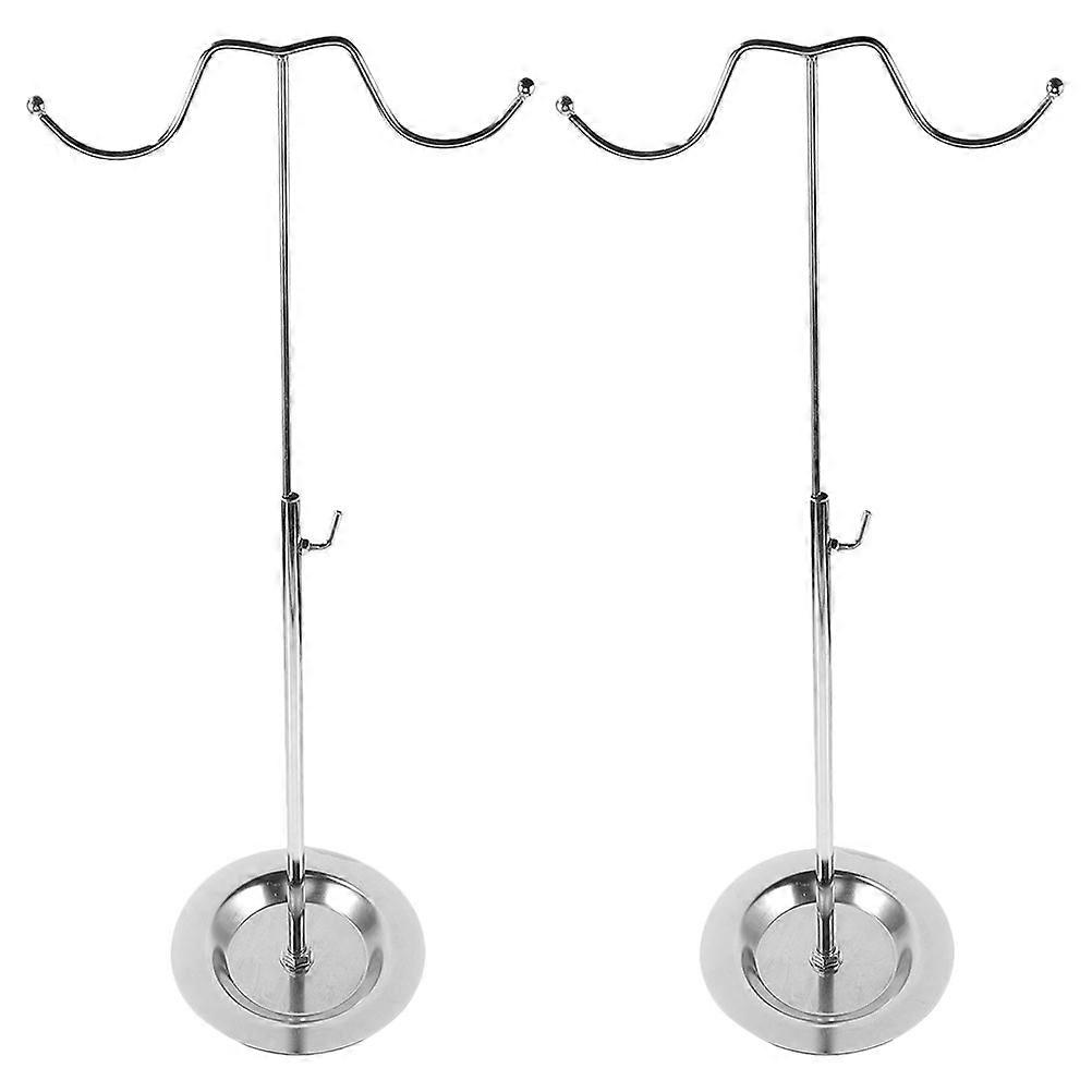 Metal Handbag Display Stand Adjustable Purse Display Stand for Desktop 2Pcs