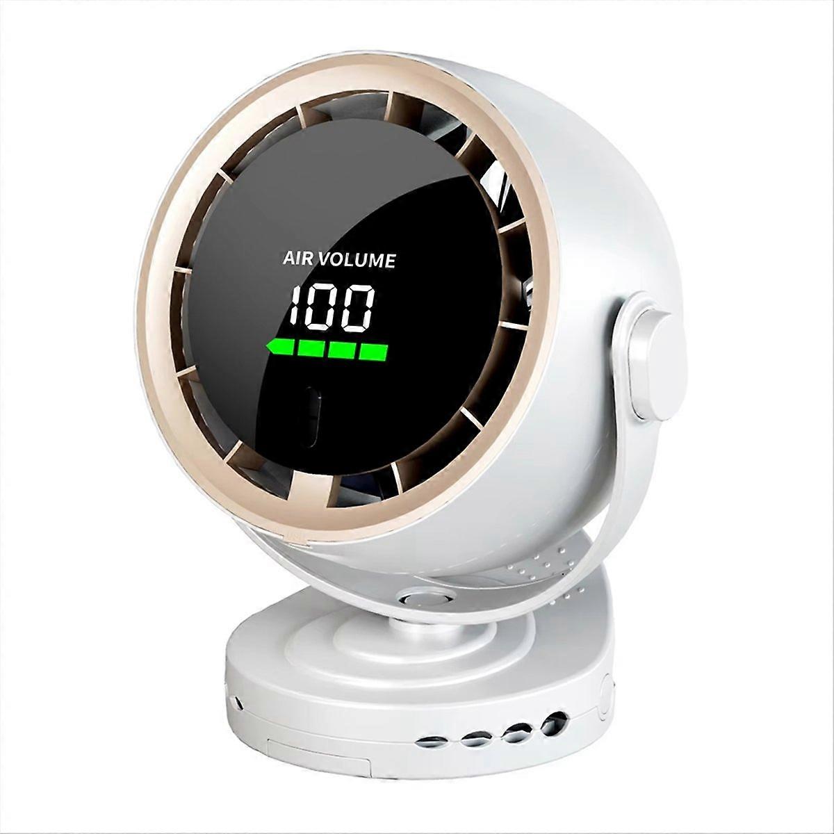 Digital Display Desktop Remote Control Fan 720° Rotation Adjustable A