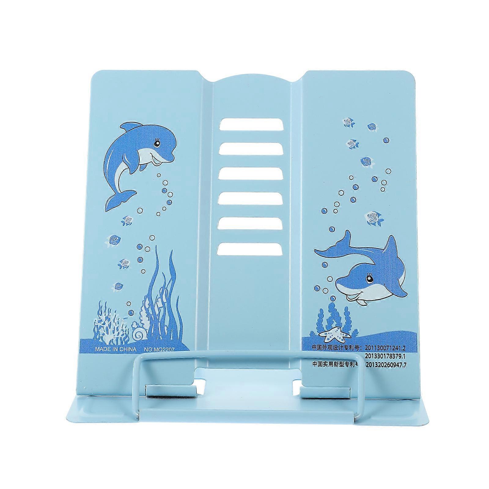 Learning Reading Rack Book Stand for Reading Adjustable Desktop 5Pcs Blue