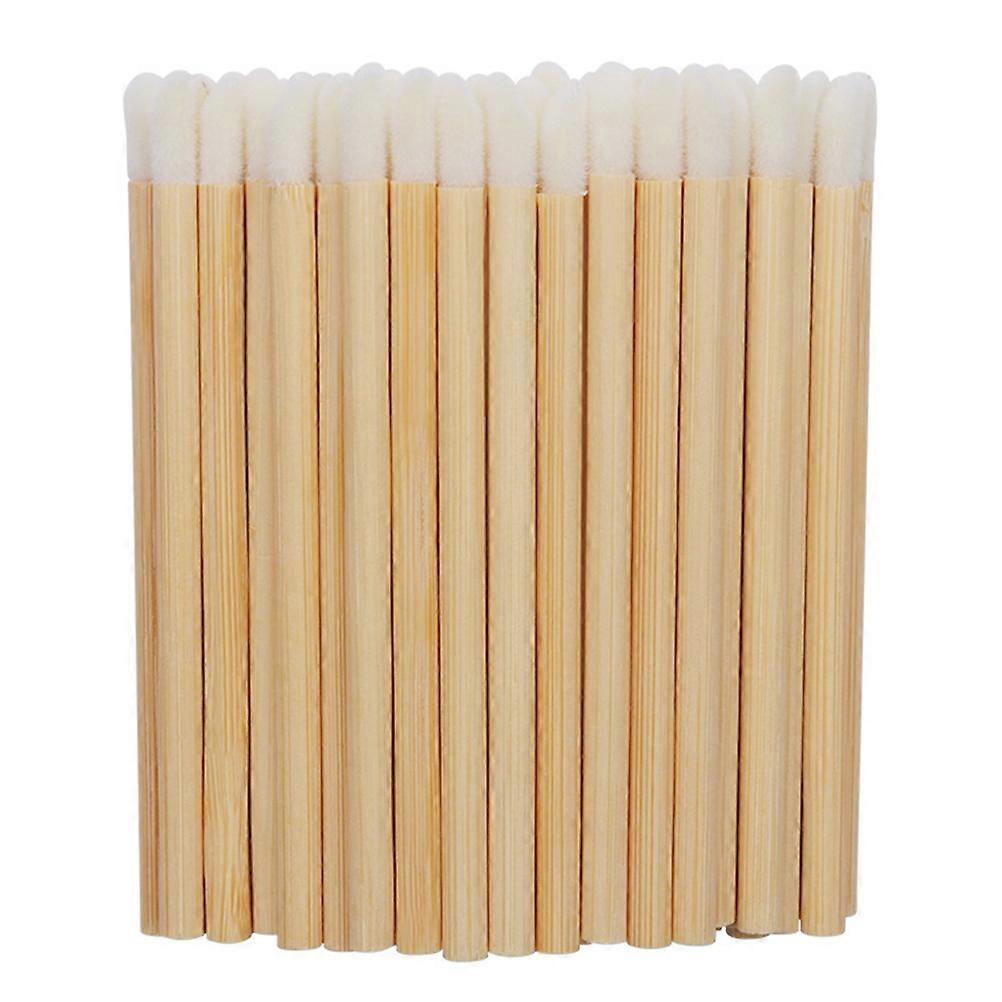 Wooden Applicators for Makeup Use 50Pcs Lip Beige