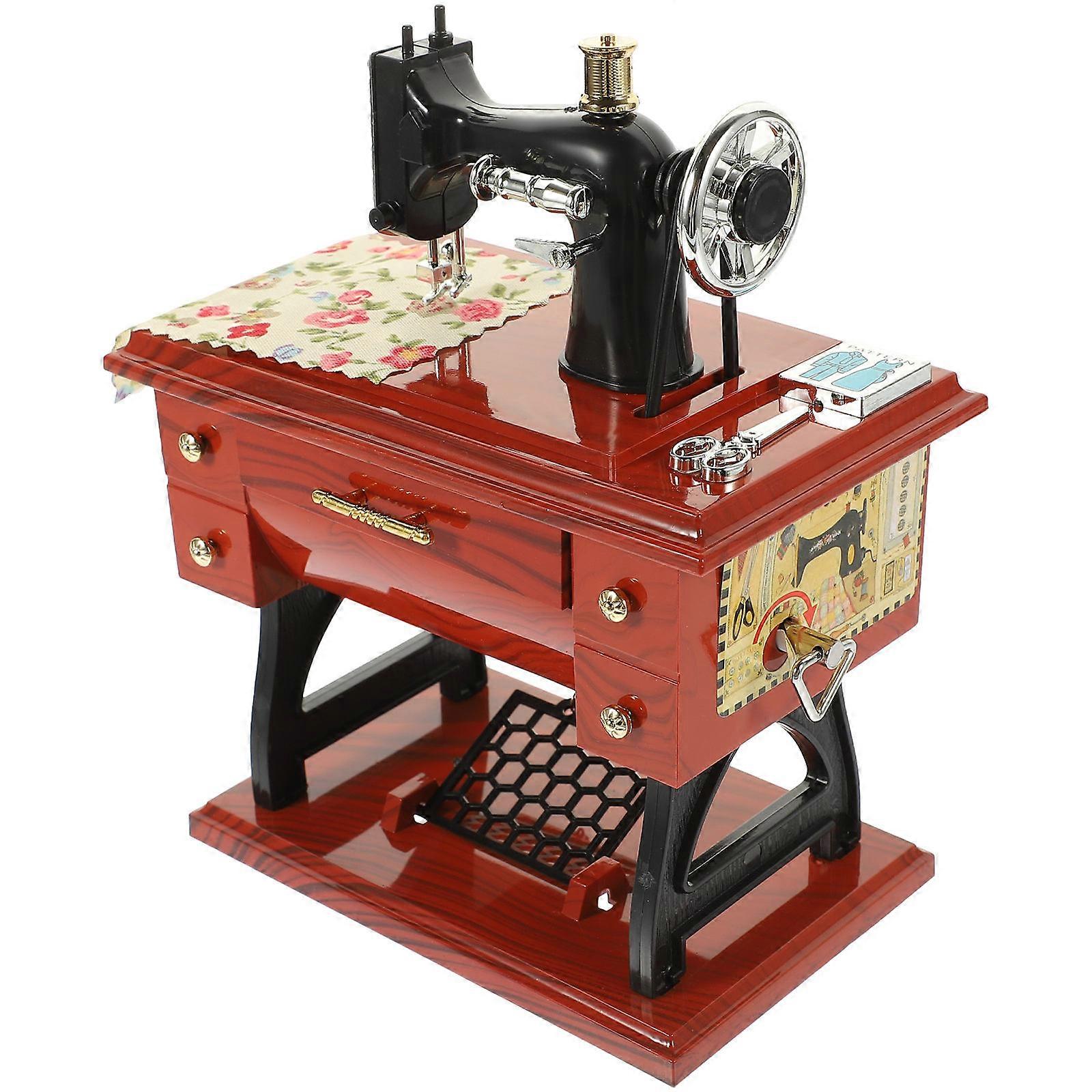 Vintage Music Box Sewing Machine for Decoration