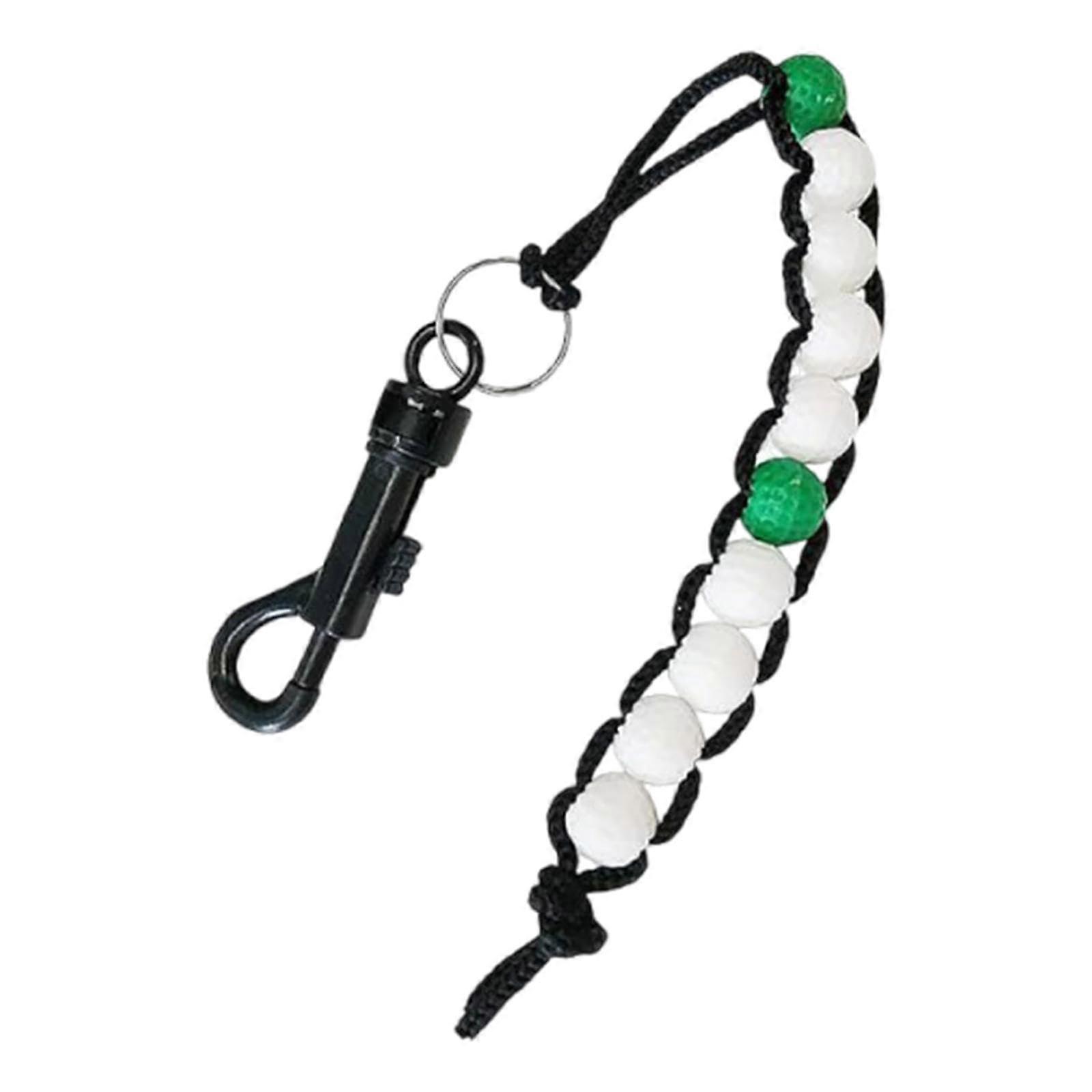 Golf Stroke Counter with MultiColored Beads and Quick Attach Hook for Easy Score Tracking