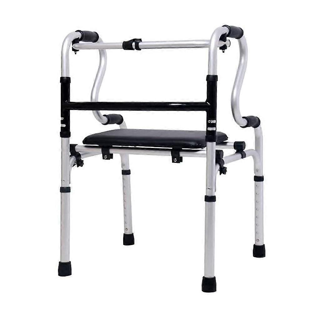 Folding Walker with Adjustable Height and Lightweight Frame for Elderly and Disabled, 2Wheel Rollator