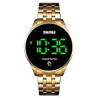 Touch Screen LED Luminous Electronic Watch, Color: Gold