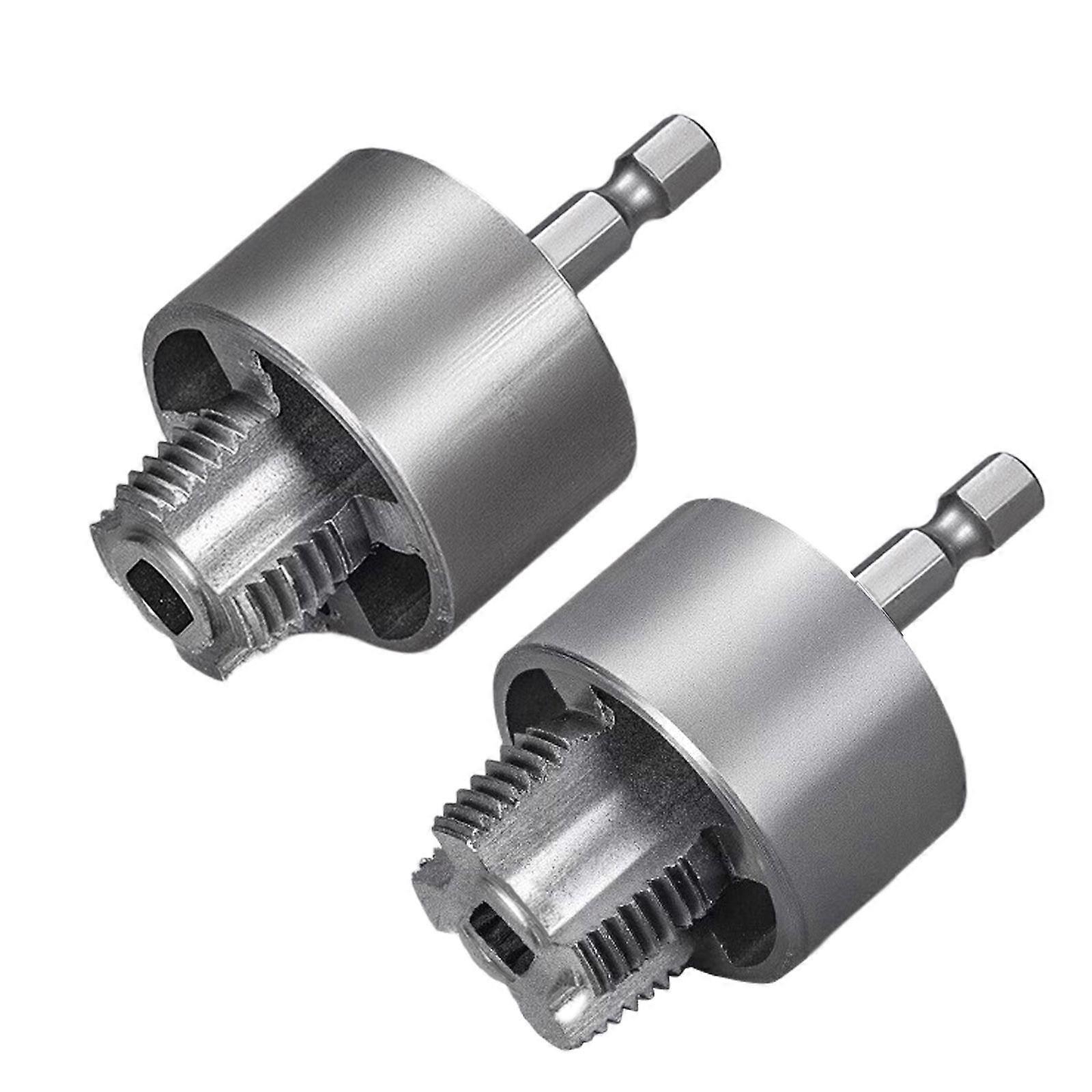 Internal & External Pipe Threading Tool,Pipe Thread Cutting Tool, 1/2'' 3/4'', Electric Drill Compatible Pipe Threader Multicolor