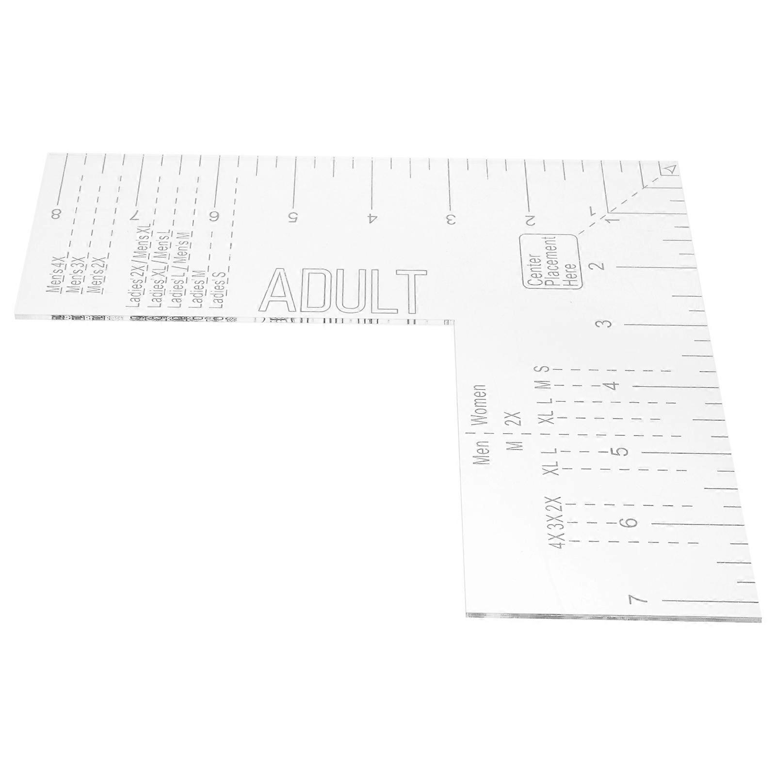 T-Shirt Alignment Guide Acrylic Ruler for Precise Measuring