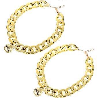 4 Stck Haustierhalsband Goldene Kette fr Haustiere Hund Goldkette Hundehalsband klein kubanisches hundehalsband hundezubehr Dog Accessories Haustierzu