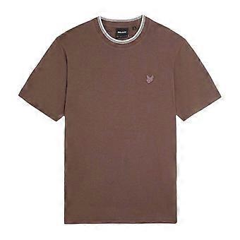 Lyle & Scott miesten erittäin hieno kontrastikärkinen puuvillainen tavallinen t-paita