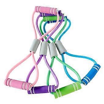 4pcs 8 Shaped Fitness Pulling Rope Muscle Training Elastic Resistance Bands for Yoga Sports Exercise, Resistance Bands Set(4 Colours)