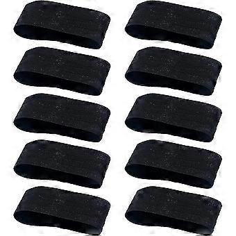 Bracciali elastici neri Fascia da lutto, 10 pezzi, chiusura ad anello, bracciali per esercizi sportivi