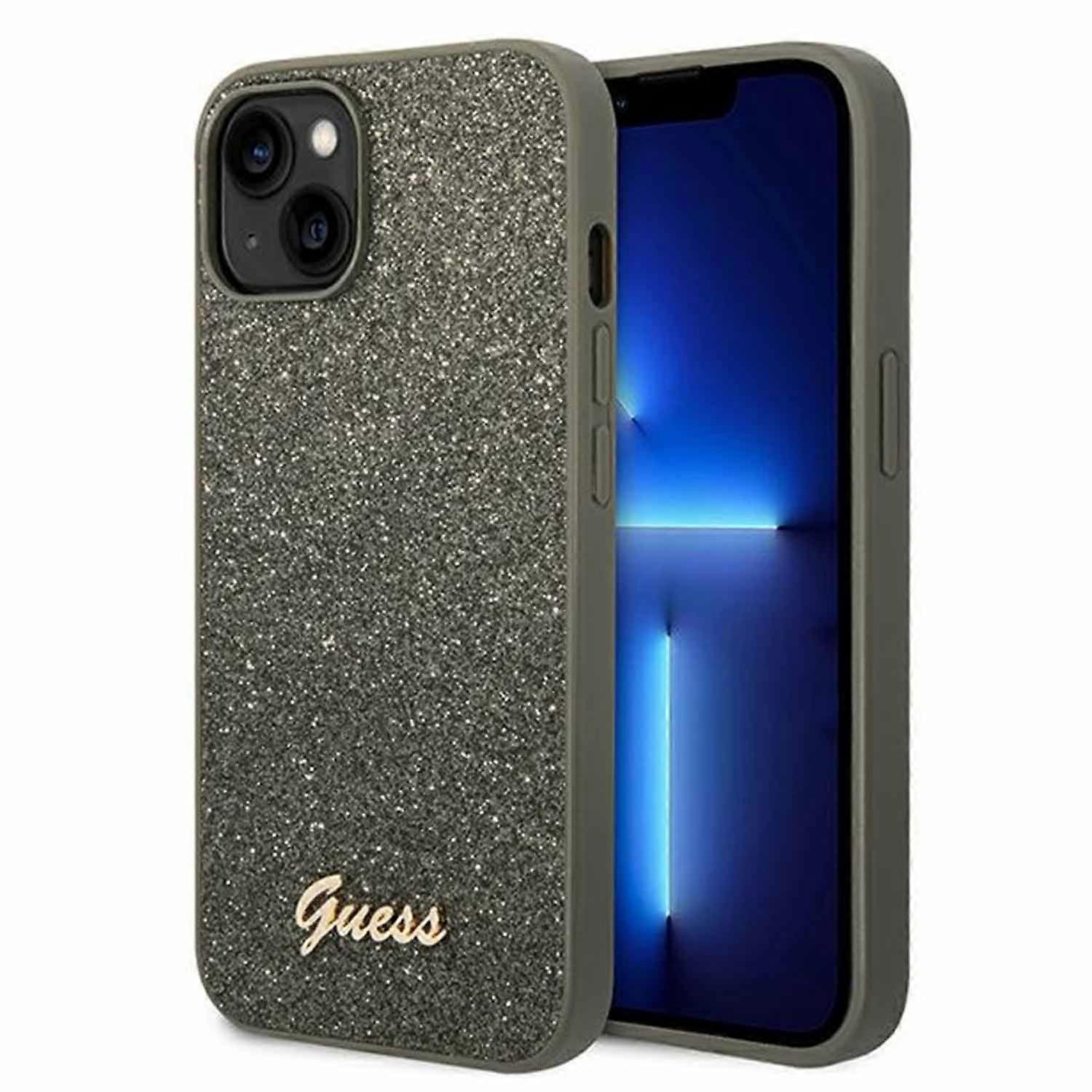 Guess Hard Case Glitter Script Collection Apple iPhone 14 Plus Case Protective Case
