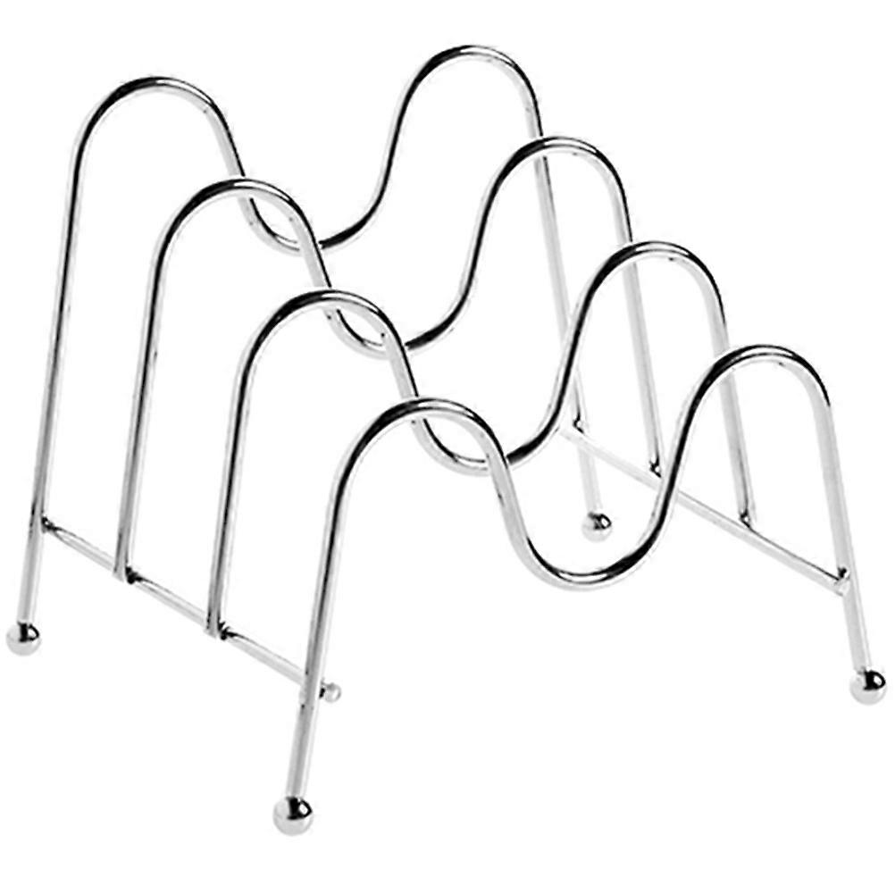 Topfdeckelhalter, Abtropfgestell, Tellerablage, Silber