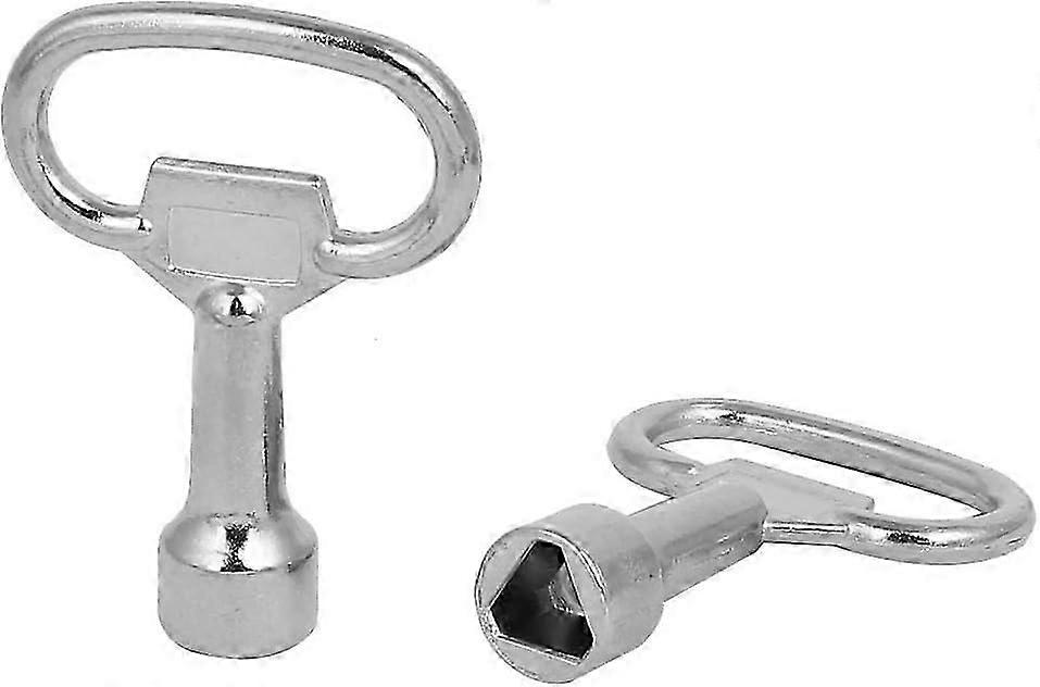 Electric Cabinet Mailbox Metal Round Head 8mm Triangle Socket Spanner Keys 2pcs
