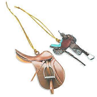 2pcs Saddle Ornament Western Horse Saddle Ornament Cowboy Horse Saddle Pendants