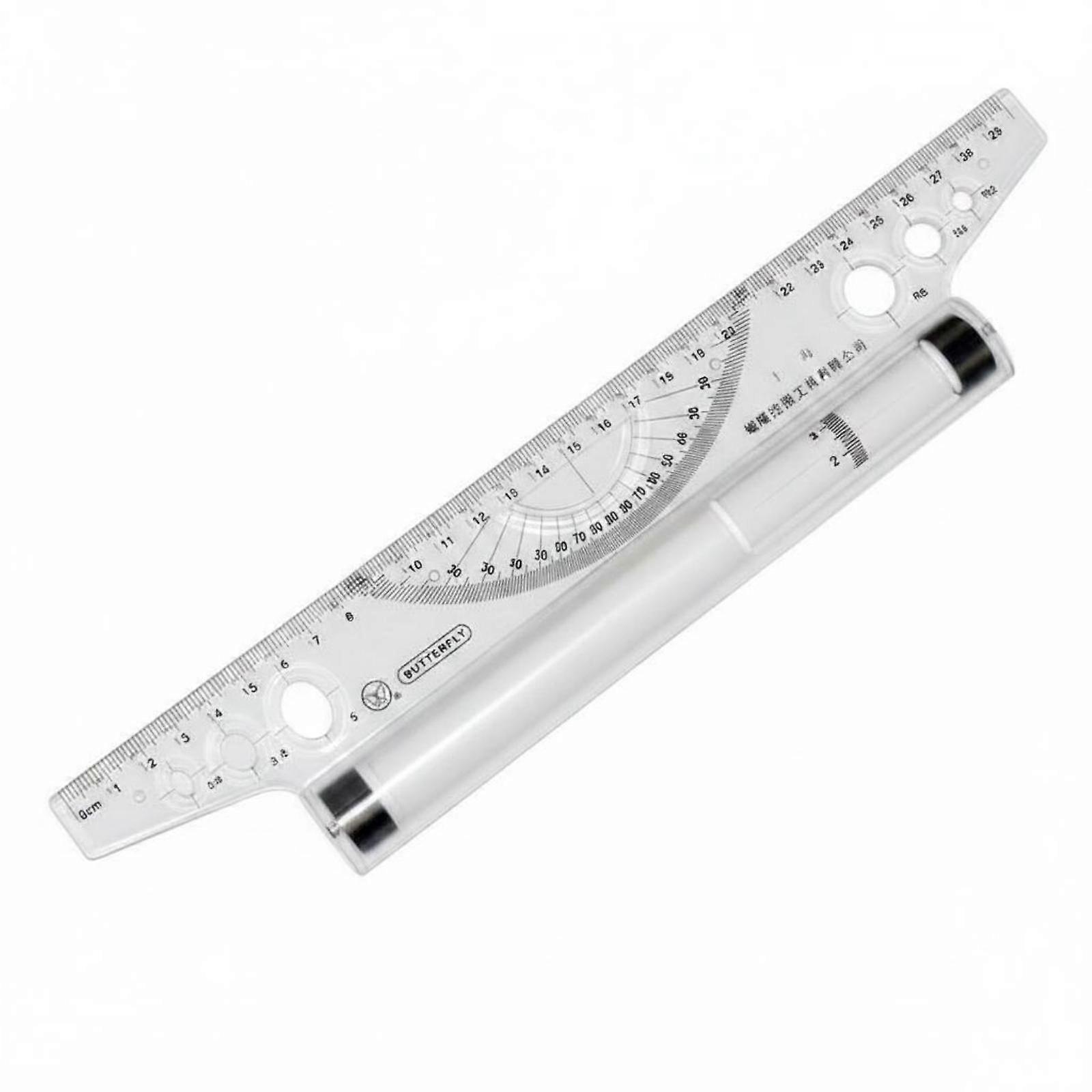 2 Parallel Ruler Transparent Rolling Ruler Clear Scale