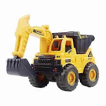 Escavadeira de brinquedo infantil, feita em plástico ABS polido com corpo principal em metal, sem necessidade de pilhas, simula o transporte em canteiro de obras, para crianças a partir de 3 anos.