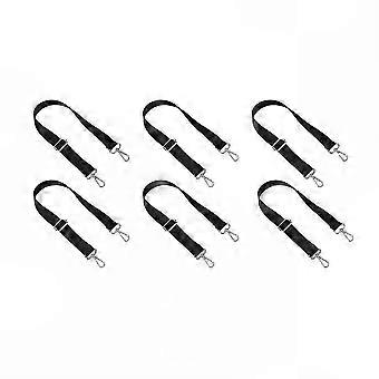 Adjustable Length Replacement Horse Blanket Leg Straps, 6 Pcs Elastic Straps with Double Swivel Snaps, 24 to 42 Inches